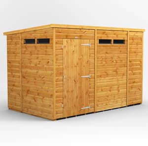 Power 10x6 Pent Security Shed Single Door