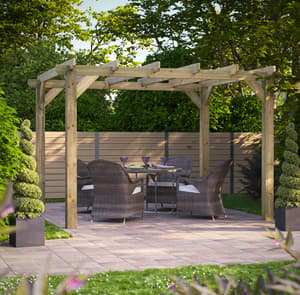 Power 12x10 Wooden Pergola