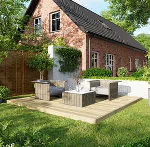 Power 12x12 Wooden Decking Kit