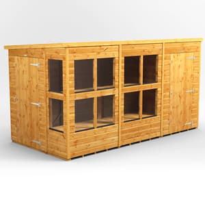 6ft Wide Pent Combi Potting Sheds OFF
