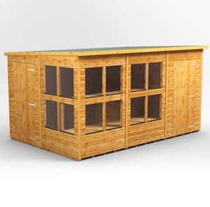 8ft Wide Pent Combi Potting Sheds