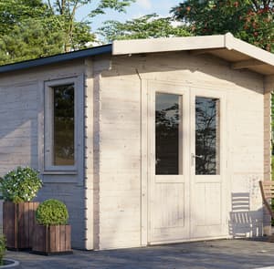 Power 14x12 Chalet Log Cabin 28mm