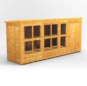 Power 14x4 Pent Potting Shed Combi