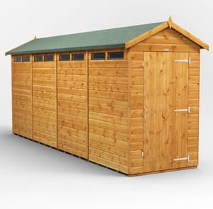 Power 16x4 Apex Security Shed