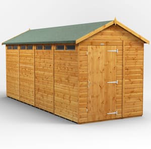 Power 16x6 Apex Security Shed
