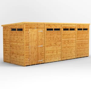 Power 16x6 Pent Security Shed Single Door