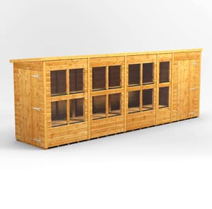 Power 18x4 Pent Potting Shed Combi