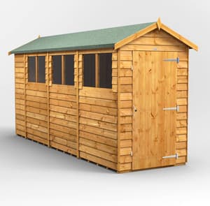 Power 14x4 Overlap Apex Wooden Shed