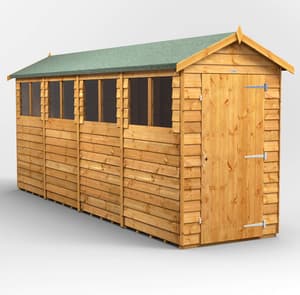 Power 16x4 Overlap Apex Wooden Shed