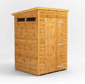 Power 4x4 Pent Security Shed Single Door