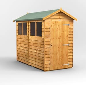 Power 8x4 Overlap Apex Wooden Shed