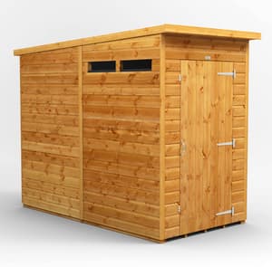 Power 4x8 Pent Security Shed Single Door