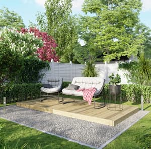 Power 6x12 Wooden Decking Kit