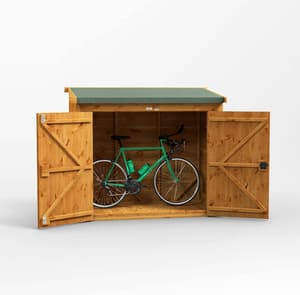 Power 6x3 Pent Wooden Bike Shed