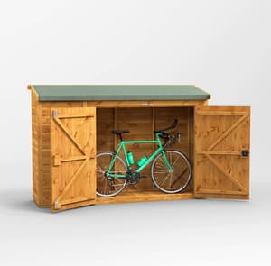 8ft Wide Pent Bike Sheds