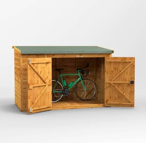 Power 8x4 Pent Wooden Bike Shed