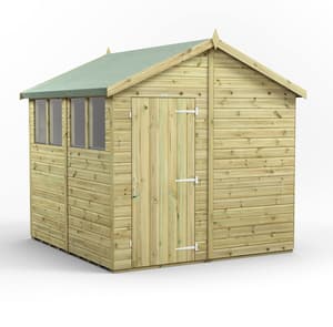 8ft Wide Premium Apex Sheds