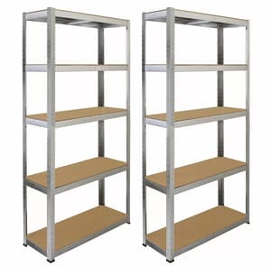 Bulldog 90cm x 30cm 5 Tier Shelving 2 Pieces