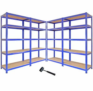 Bulldog 90cm x 45cm 5 Tier Shelving in Blue Set of 4