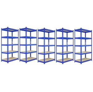 Bulldog 90cm x 50cm 5 Tier Shelving in Blue Set of 5