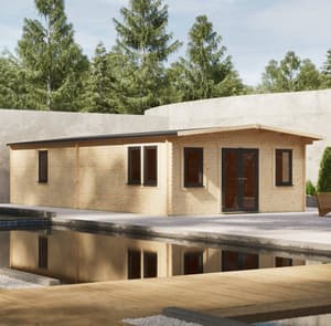 Power 34x18 Apex Manor Log Cabin 44mm