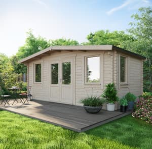 Power 18x18 Chalet Classic Log Cabin 44mm