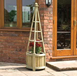 1x1 Marberry Obelisk Planter