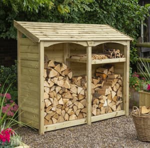6x2 Premium Heritage Double Log Store