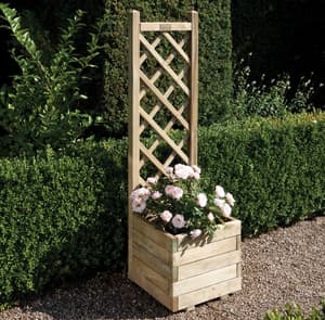 1x1 Square Planter & Lattice