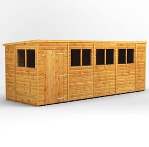 Power 18x6 Shiplap Pent Wooden Shed