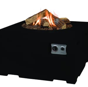 Happy Cocooning 60cm Black Gas Fire Pit