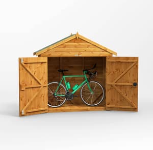 6ft Wide Apex Bike Sheds