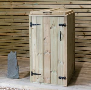 Garden Village Single Wooden Wheelie Bin Store 140 Litre