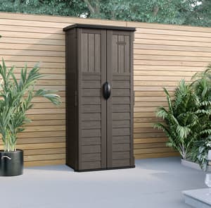 Suncast 3x2 Mannington Plastic Garden Storage Shed Stone Grey