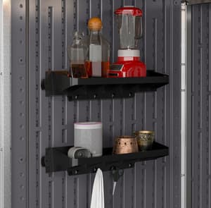 Suncast Extra Deep Shelving With Hooks Set Pack of 2