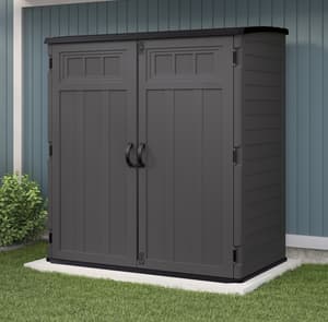 Suncast Hamilton XL Storage Cabinet Peppercorn Grey