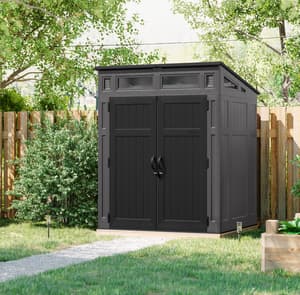 Suncast Modernist 6x5 Pent Roof Plastic Shed Black