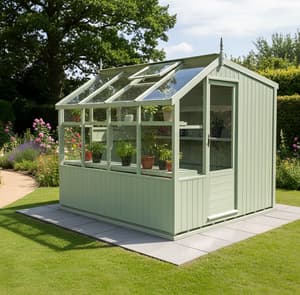 Swallow Rook 8x6 Painted Wooden Potting Shed