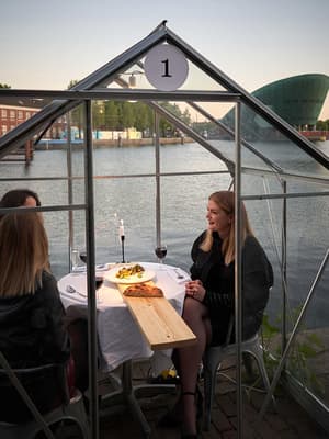 Individual Greenhouses to Keep Diners Apart