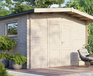 Power 10x14 Chalet Workshop Log Cabin