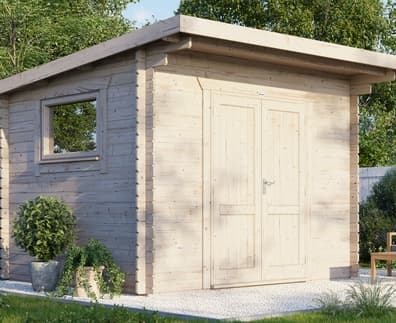 Power 12x10 Pent Workshop Log Cabin