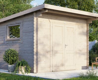 Power 12x12 Pent Workshop Log Cabin