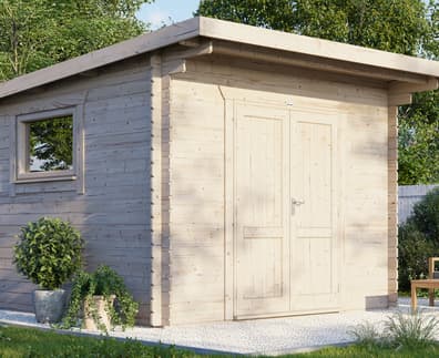 Power 12x14 Pent Workshop Log Cabin