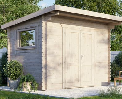 Power 12x8 Pent Workshop Log Cabin