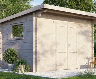 Power 14x10 Pent Workshop Log Cabin
