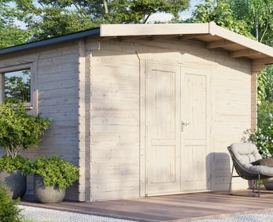 Power 14x14 Chalet Workshop Log Cabin