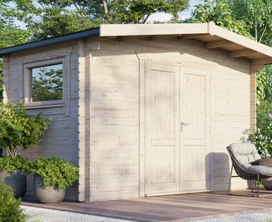 Power 8x14 Chalet Workshop Log Cabin
