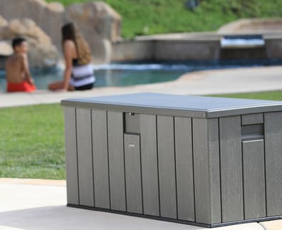 Lifetime 568 Litre Plastic Outdoor Storage Box Brown