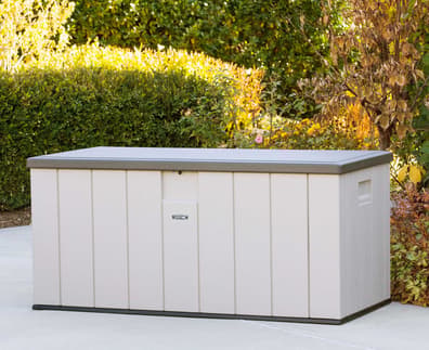 Lifetime 568 Litre Plastic Outdoor Storage Box Desert Sand