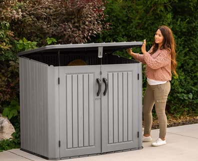 Lifetime Horizontal Plastic Outdoor Storage Unit
